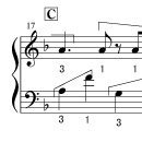 アイリッシュハープ楽譜「原初の海」凜華・凜音共通(指番号付き)PDF
